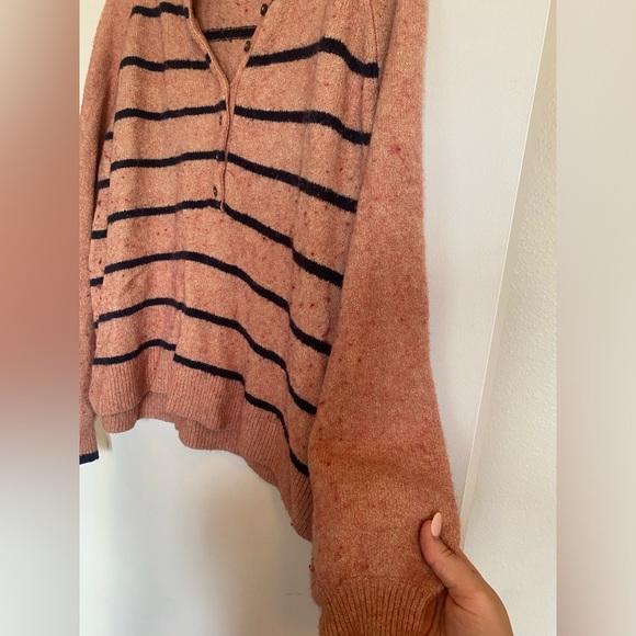 Madewell Pembury Henley Mockneck Sweater in Stripe - Picture 7 of 7